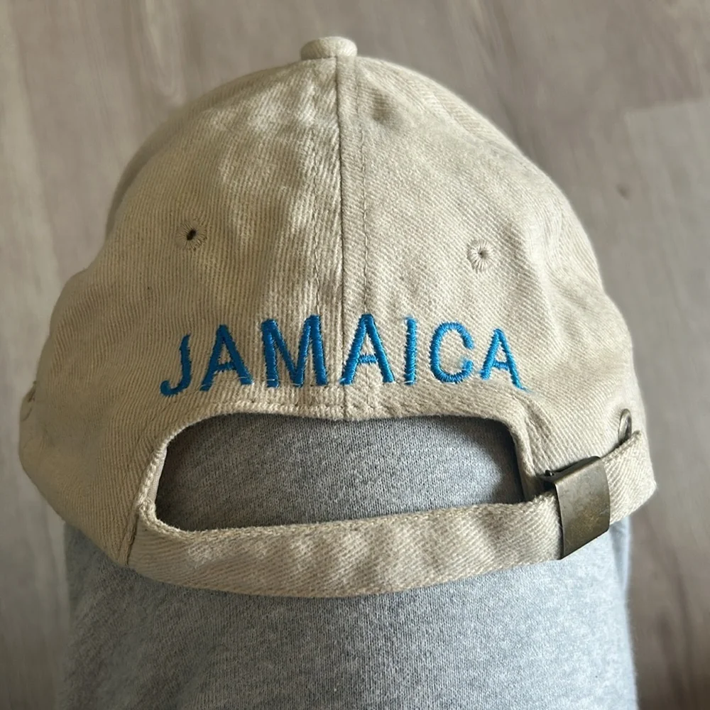 Beige Negril Jamaica Embroidered Cap